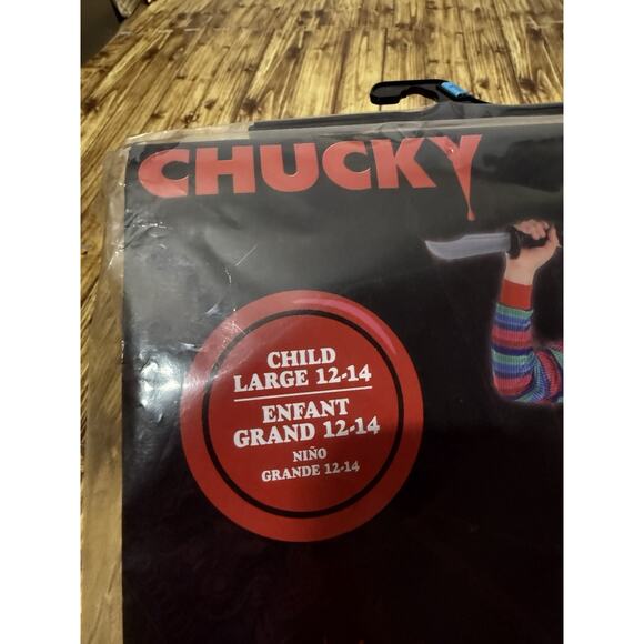NEW GOOD GUYS CHUCKY COSTUME JUMPER With MASK YOUTH SZ LARGE 12-14 - Picture 2 of 7